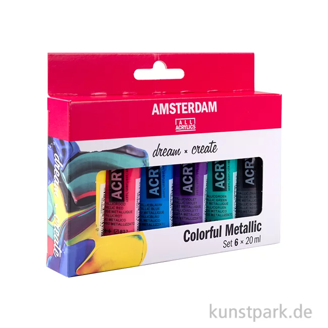 Artikelbild 1 des Artikels “Talens AMSTERDAM Acrylfarben Set mit 6 x 20 ml - Metallic Bunt “